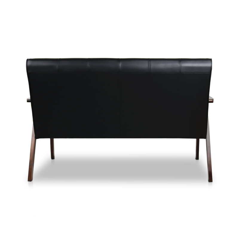 Corrigan Studio® Midcentury Modern Solid Loveseat Sofa Upholstered